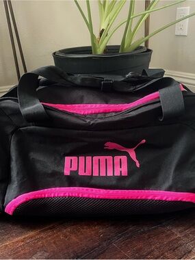 Brand New!! Puma Black and Hot Pink Duffel Bag